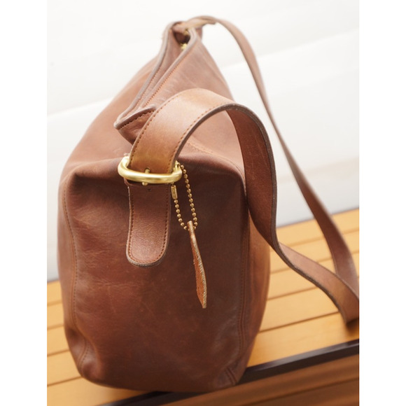 Vintage 90's Coach Monterey Hobo Lightweight United States British Tan Handbag - Picture 8 of 13